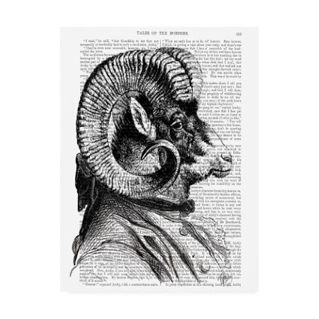 Trademark Fine Art Fab Funky 'Bighorn Sheep In Suit' Canvas Art, 18x24 WAG12706-C1824GG